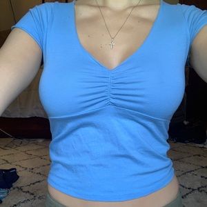 Light blue brandy melville crop top